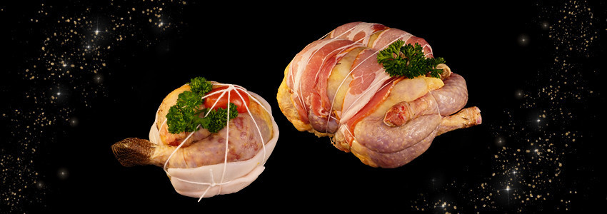 Volailles désossées farcies