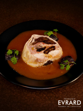 Rable de lapin farci aux pruneaux