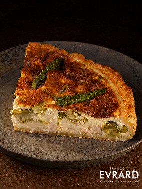 Grande Quiche poulet et asperges vertes (au poids)