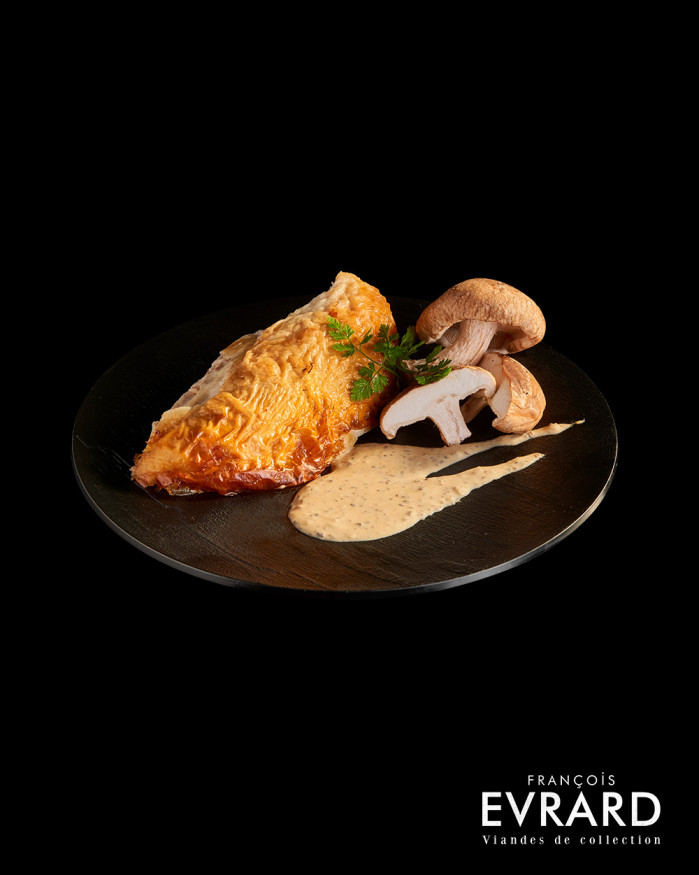 Chapon Fermier sauce crème aux cêpes