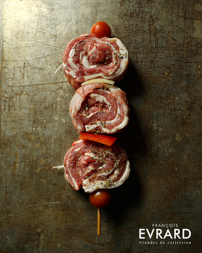 Brochette de roulade d'agneau label rouge du Quercy