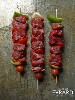 Brochette de boeuf maturée - Race à viande