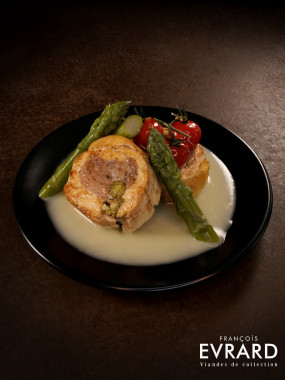 Poularde de chez Mr Tauzin farcie aux asperges