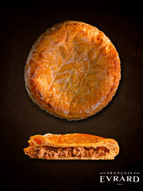 Galette d'effiloché de porc confit d'endives