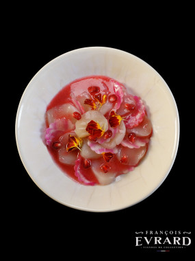 Carpaccio de St Jacques et Grenade