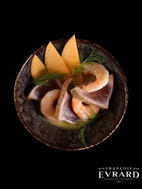 Mi Cuit de Thon Gambas et Mangue