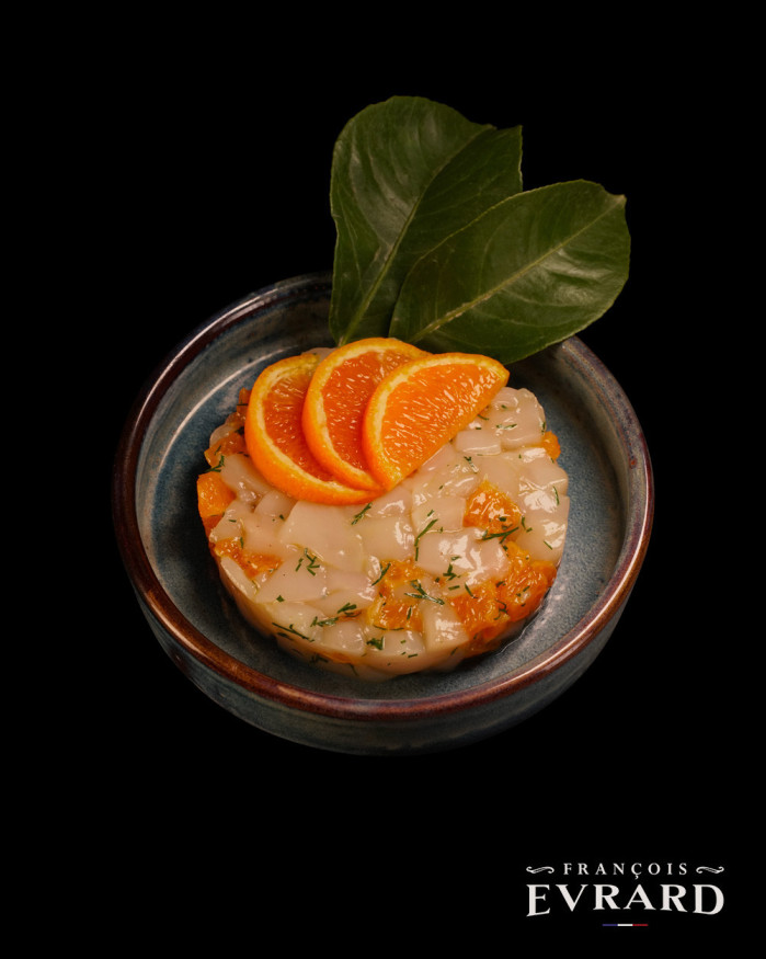 Tartare de Saint Jacques et Clémentine Corse