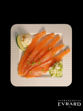 Gravlax de Saumon à la poutarque 