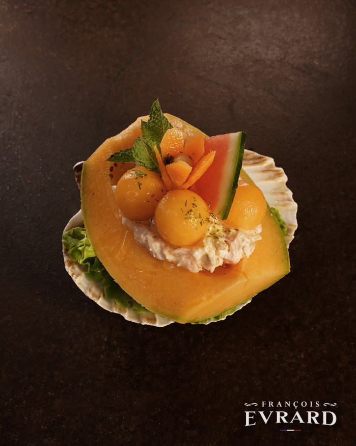 Melon au crabe