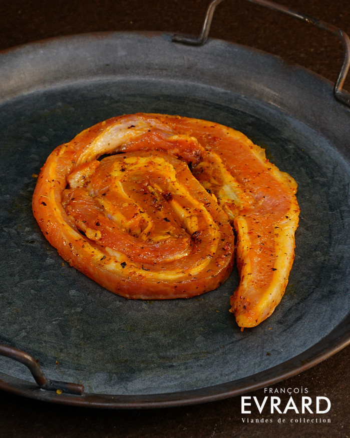 Travers de veau mariné