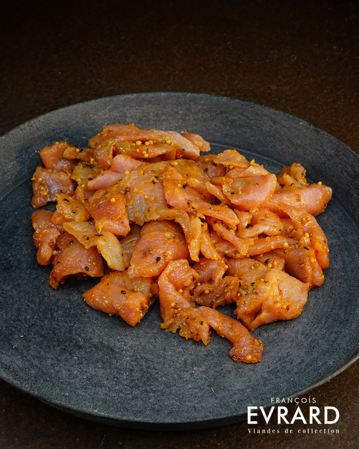 Emincé de veau mariné à poêler