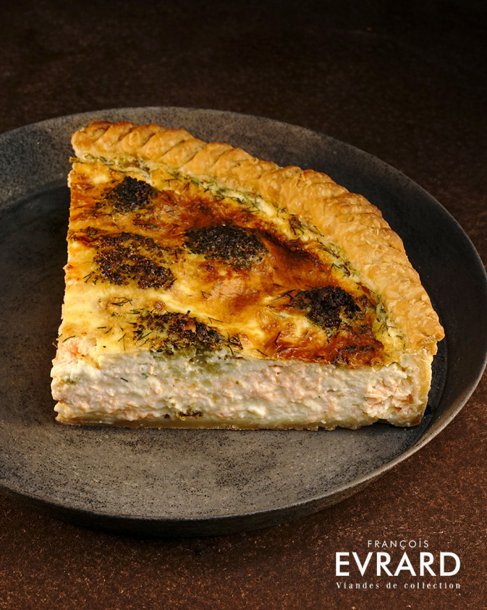 Grande Quiche Saumon Brocolis (au poids)