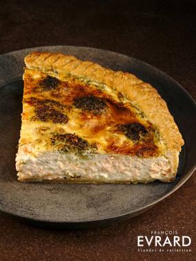 Grande Quiche Saumon Brocolis (au poids)